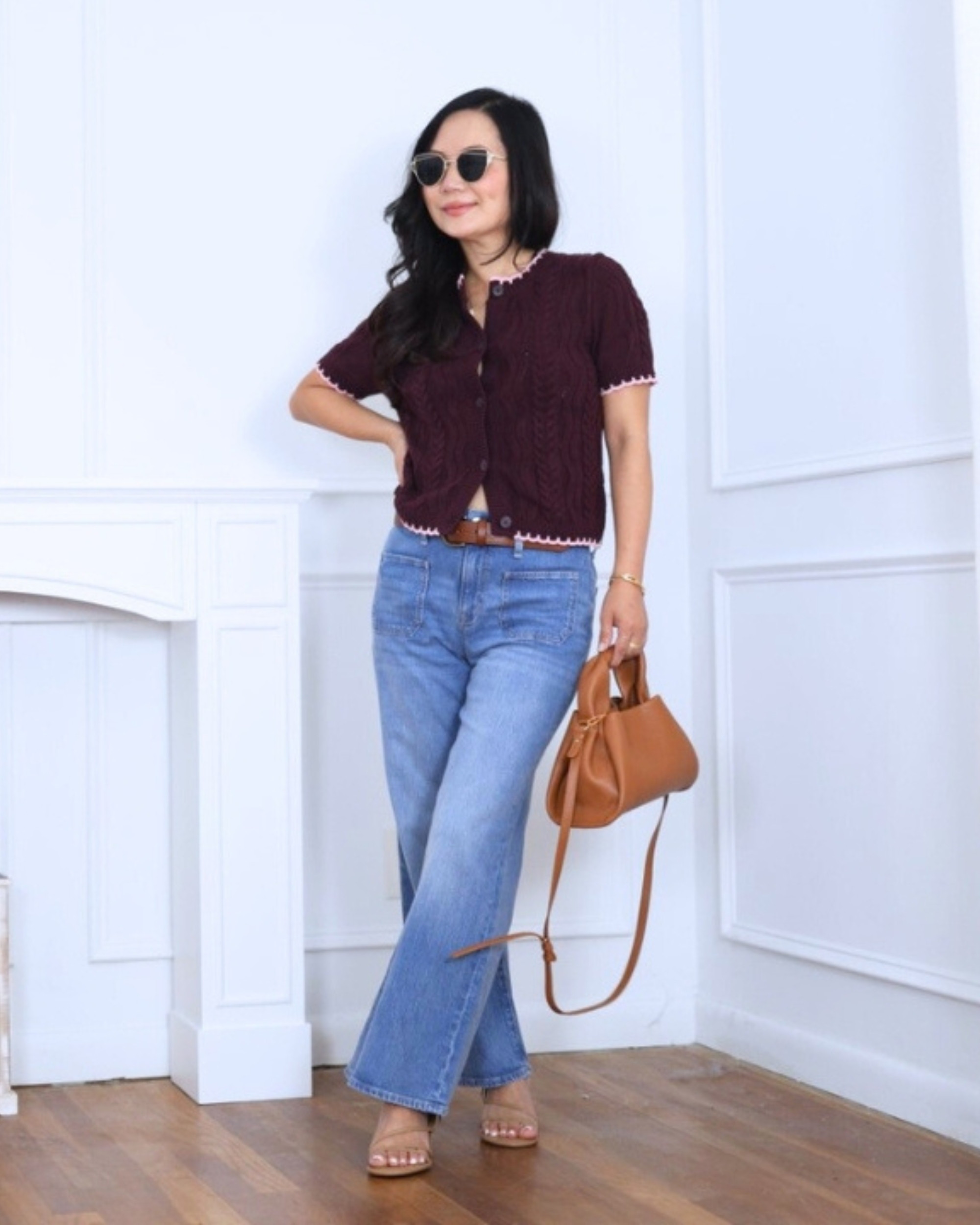 This cable knit cardigan from H&M is such a cozy piece that still feels polished. I styled it with wide-leg jeans for a relaxed vibe, then added a bag and shoes from Quince to keep the look simple and pulled together. I’m 5’2, wearing size S.

#LTKStyleTip #LTKPetite #LTKOver40