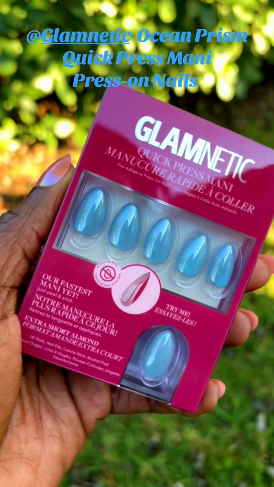 Quick glam in minutes 💙✨ These are the Ocean Prism Quick Press-On Manis from Glamnetic, and they’re perfect when you want a beautiful manicure without the time or the glue.

These peel-and-stick nails have a stunning blue prism effect that catches the light and instantly elevates your look. Just peel the backing, press them on, and you’re done, no glue needed. They can last up to 5 days and are designed to fit a variety of nail shapes, including wider or flatter nail beds.

If you’ve been wanting an easier alternative to traditional press-ons, Glamnetic listened and created these Quick Press Manis for a fast, flawless mani anytime. 💅✨

#Glamnetic #PressOnNails #QuickMani #NailLTK

#LTKBeauty #LTKSpringSale #LTKselfcare