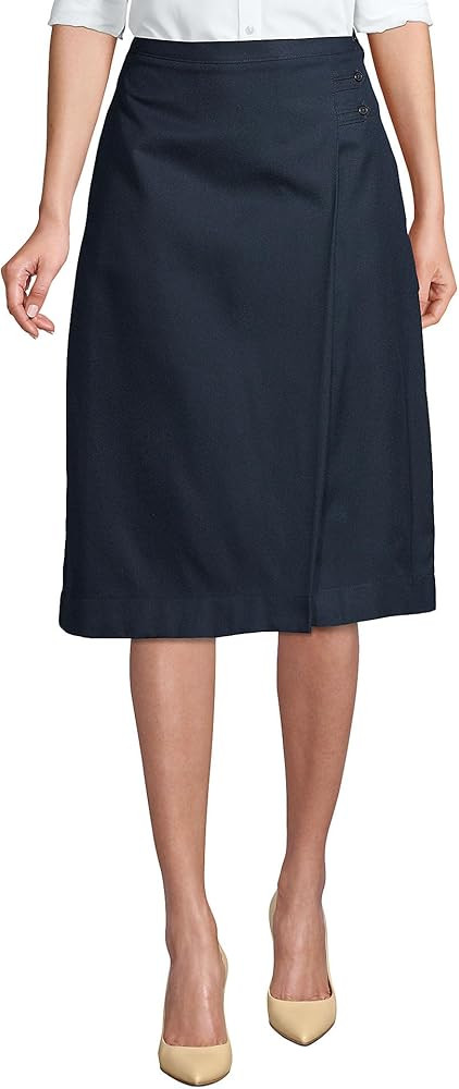 Lands' End School Uniform Women's Solid A-line Skirt Below The Knee | Amazon (US)