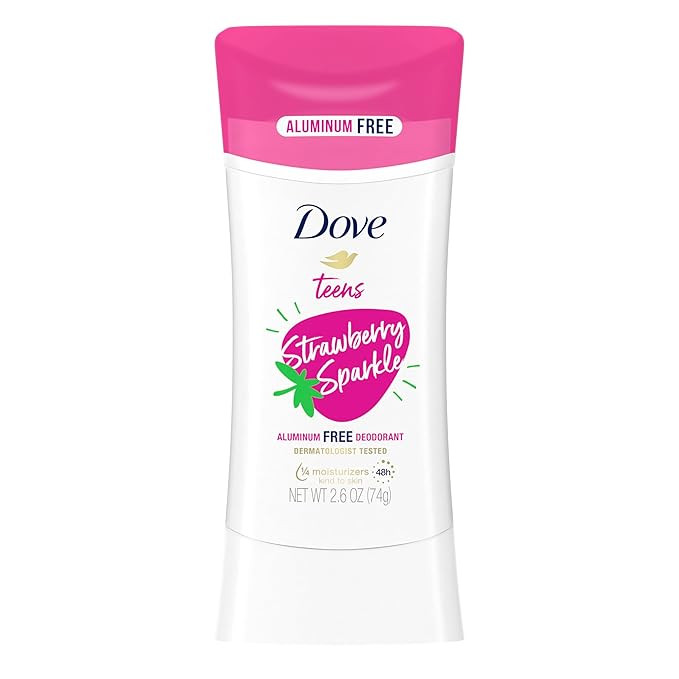 Dove Teens Deodorant Stick Strawberry Sparkle, for gentle underarm care, 48-hour odor protection ... | Amazon (US)