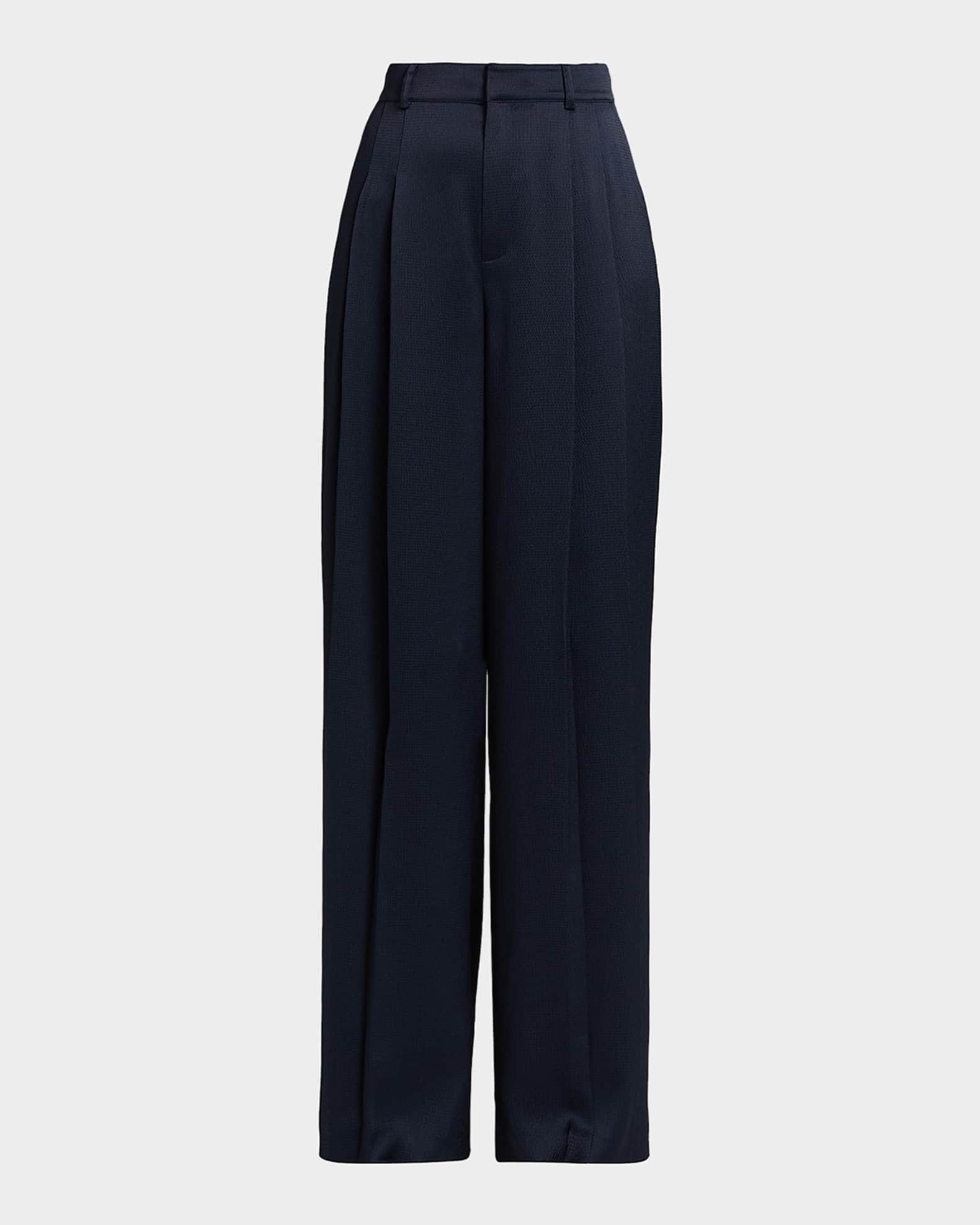 Marne Wide-Leg Satin Pants | Neiman Marcus