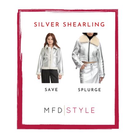 Silver shearling is hot this winter! Love the use of metallic for a pop during the colder months. 