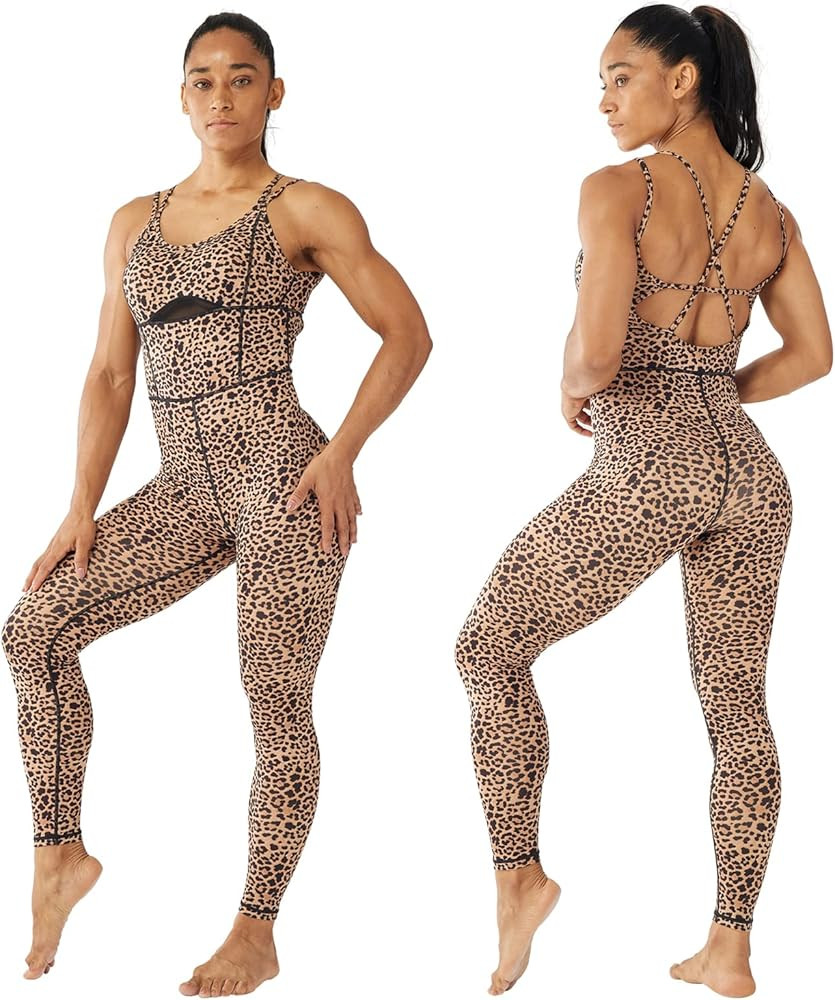 LOVESOFT Women's Sleevesless Bodysuit Dance Unitard, Backless Bodycon Rompers Jumpsuits for Worko... | Amazon (US)