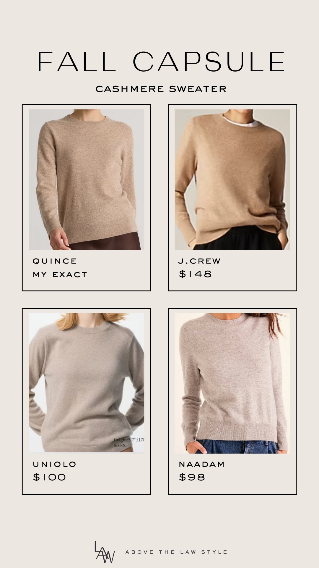 Fall Capsule: Cashmere Sweater

#LTKFindsUnder50 #LTKFindsUnder100 #LTKStyleTip