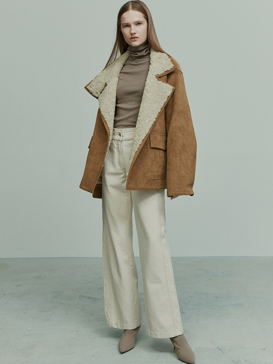 High Neck Faux Leather Jacket | W Concept (US)