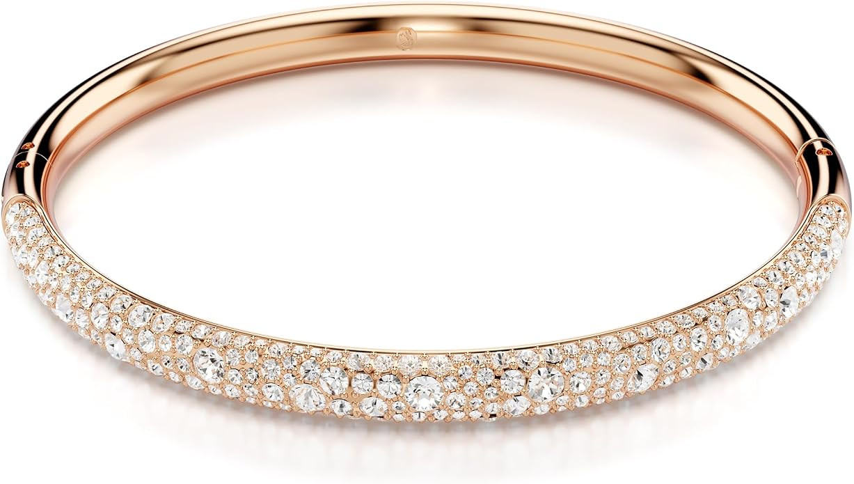 Swarovski Meteora Bangle, Snow Pave, Clear Crystals on Rose Gold-tone Finished Metal | Amazon (US)