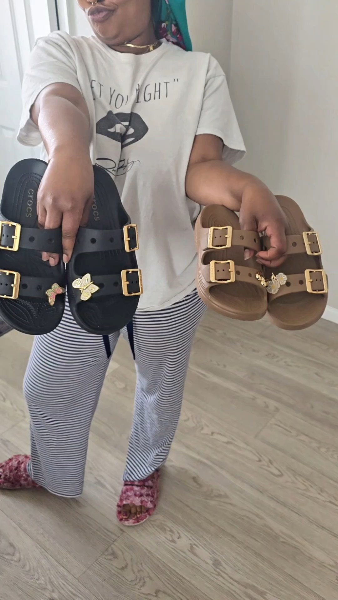Apparently the answer wasn’t brown OR black… it was both 🤎🖤She found a pair she loved and immediately needed both colors. Honestly? I see the vision because each one gives a completely different vibe.Which one are you choosing?

#LTKOver40 #LTKWorkwear #LTKmomlife