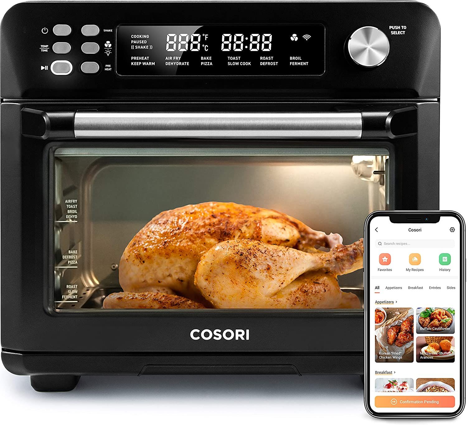 COSORI Air Fryer Toaster Oven, 12-in-1 Convection Ovens Countertop Combo, 6-Slice Toast, 12-inch ... | Amazon (US)