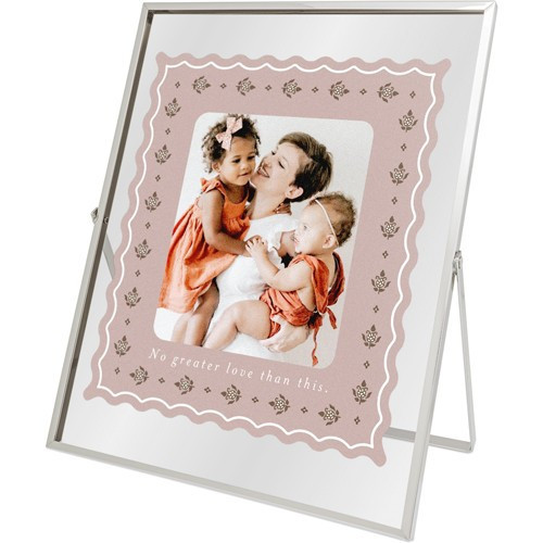 Tabletop Floating Framed Prints: No Greater Love Silver Frame 8x10 Purple Shutterfly | Shutterfly