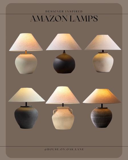 Amazon lamps 

Affordable jug lamps with empire shades trending designer organic modern amber interiors 

#LTKhome #LTKstyletip #LTKsalealert