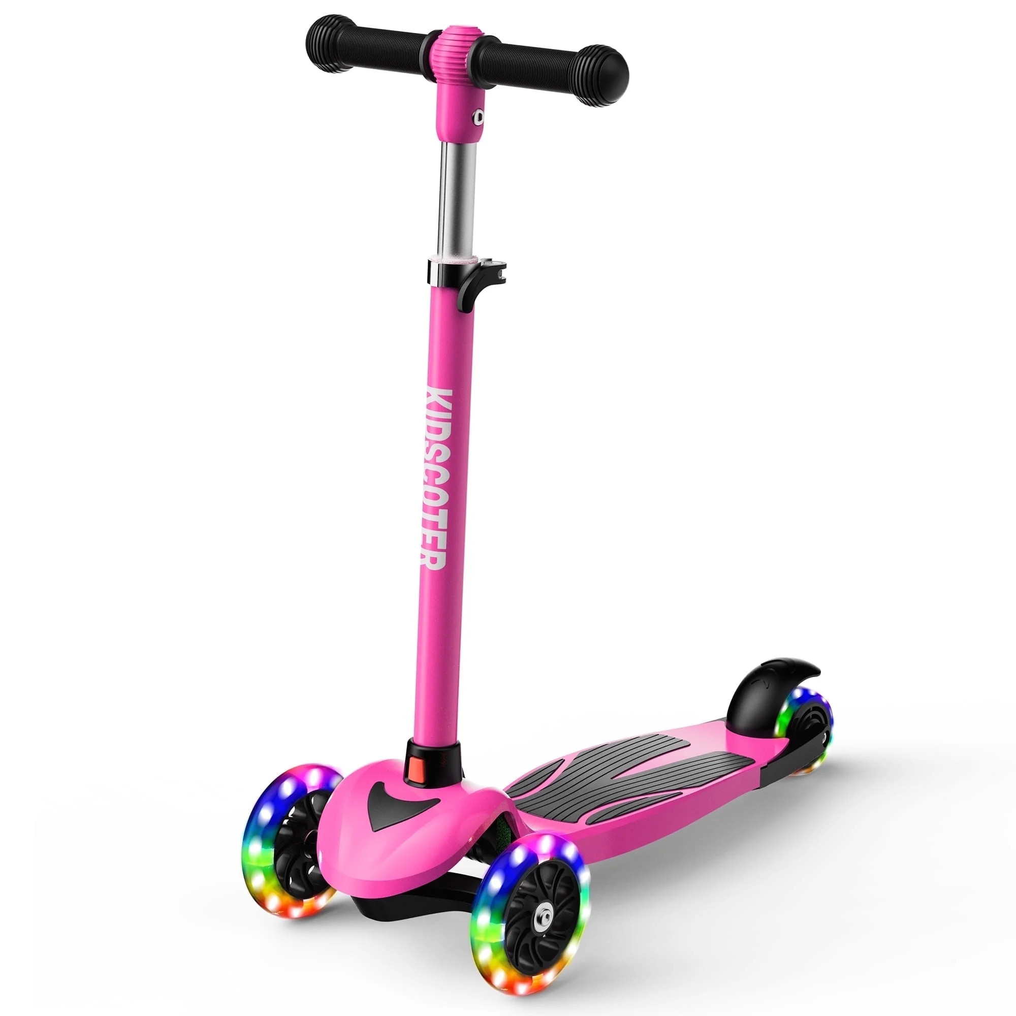 2-in-1 Kids Scooter for Ages 3-12, 3 Wheel Lean to Steer Scooter with LED Light-Up Wheels, Adjust... | Walmart (US)