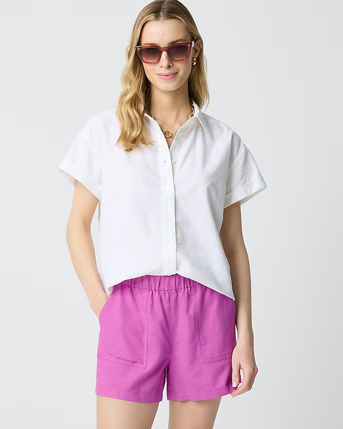 Linen-blend pull-on short | J.Crew Factory