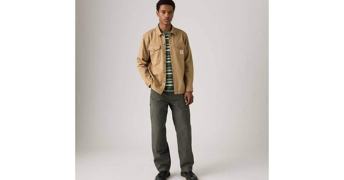 568™ Loose Straight Double-knee Carpenter Men's Pants - Green | Levi's® US | Levi's US