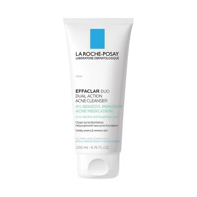 La Roche Posay Effaclar Dual Action Acne Face Cleanser with 4% Benzoyl Peroxide - 6.7 fl oz | Target