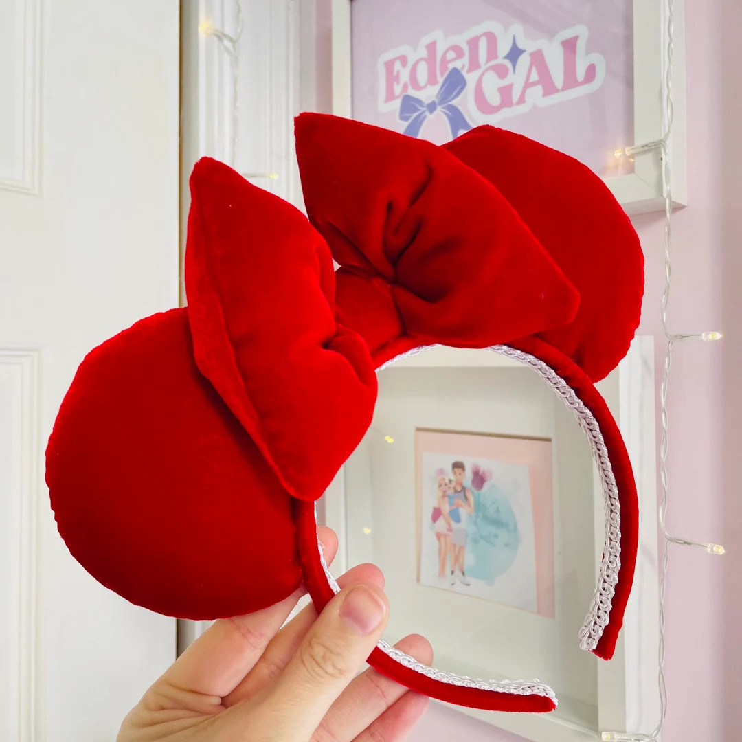 Red Velvet Mouse Ears - Etsy | Etsy (US)