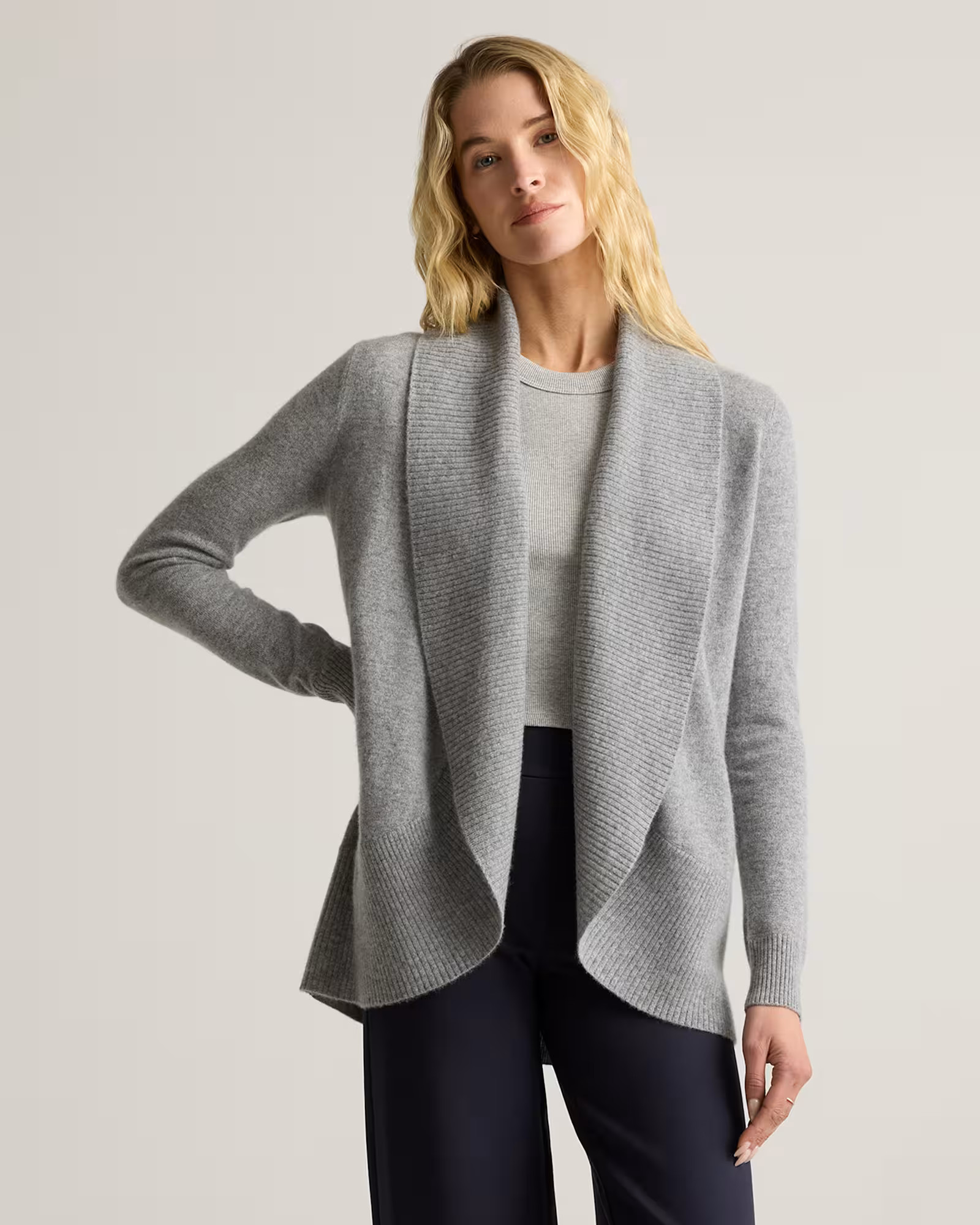 Mongolian Cashmere Open Cardigan Sweater | Quince