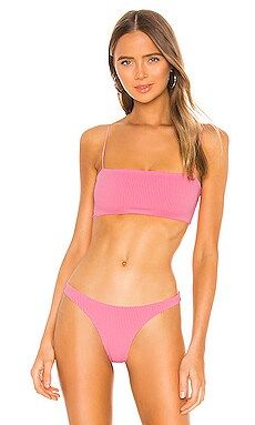 superdown Cindy Ribbed Bikini Top in Pink from Revolve.com | Revolve Clothing (Global)