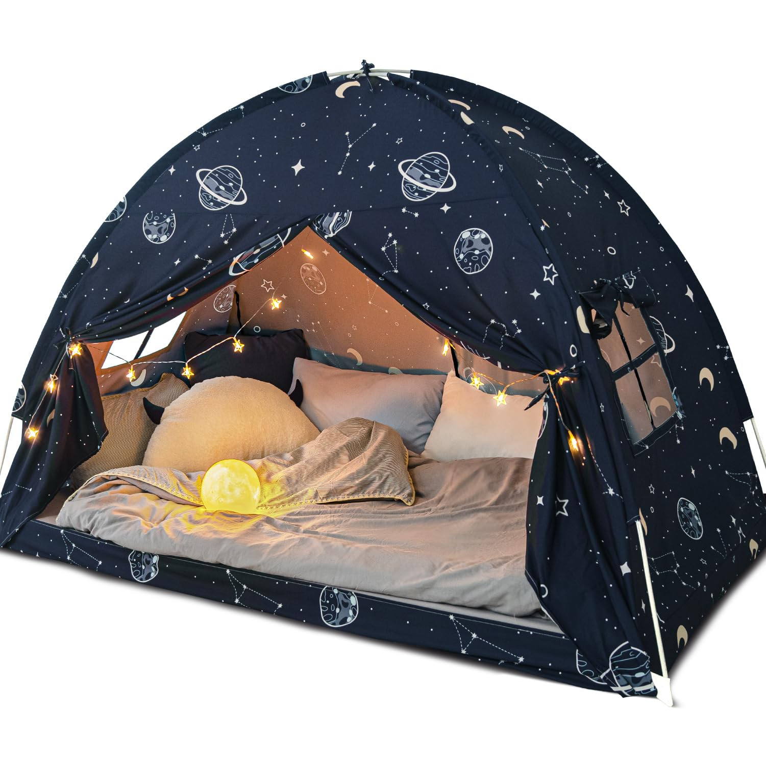 Bed Tent Twin, Space Play Canopy for Kids Toddler Boys, Bunk Canopy Tent for Toddler Bed, Galaxy ... | Amazon (US)