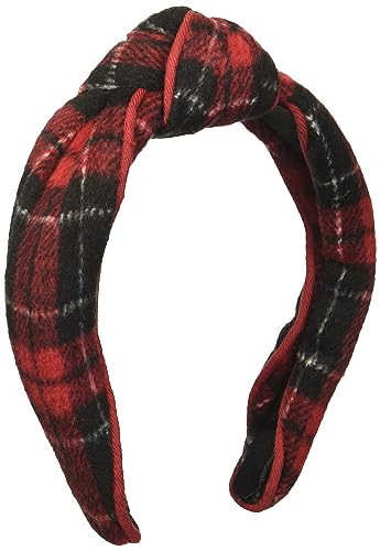 Mud Pie Women's Plaid Headband, Red, One Size | Amazon (US)