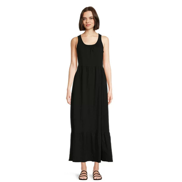 Time and Tru Women's Sleeveless Knit Maxi Dress | Walmart (US)