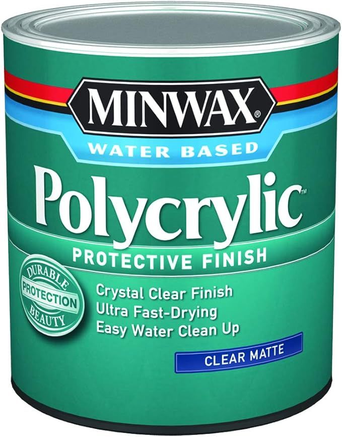 Minwax 622224444 Polycrylic Protective Finish, 1 quart, Matte | Amazon (US)