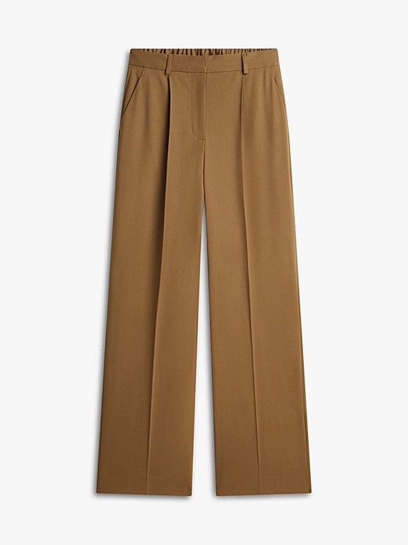 Timeless Wool Blend Wide Leg Trousers | Tommy Hilfiger UK