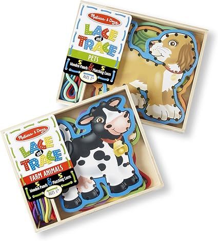 Melissa & Doug Lace & Trace Bundle - Pets & Farm Animals | Amazon (US)