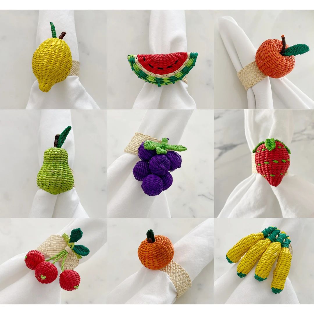 Fruit Design Napkin Ring Holder - Etsy | Etsy (US)