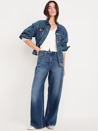 High-Waisted Baggy Wide-Leg Jeans | Old Navy (US)