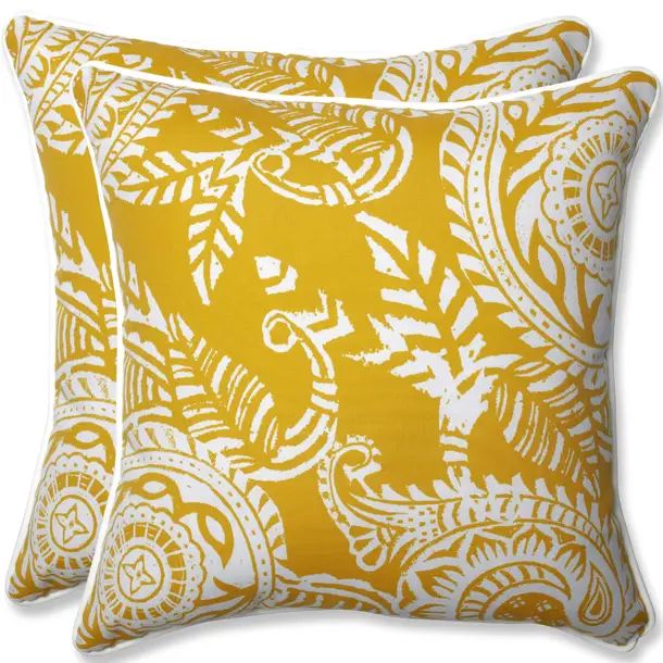 Paisley Indoor/Outdoor Throw Pillow (Set of 2) | Wayfair North America