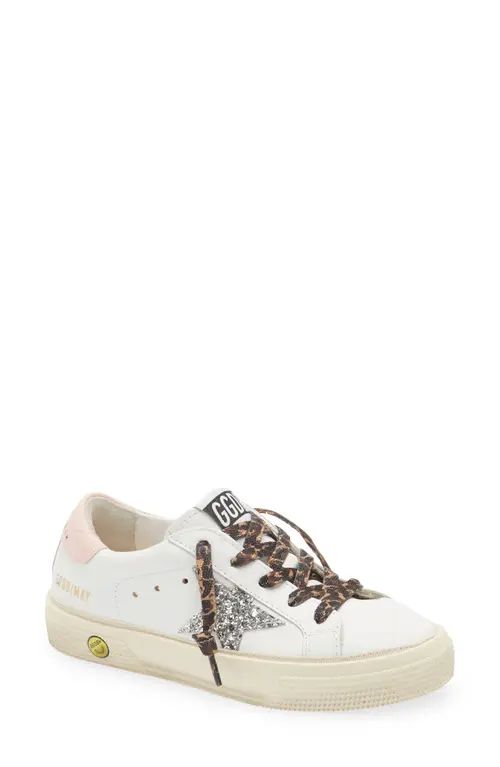 Golden Goose May Low Top Sneaker in White/Silver/Rose Quartz at Nordstrom, Size 13.5Us | Nordstrom