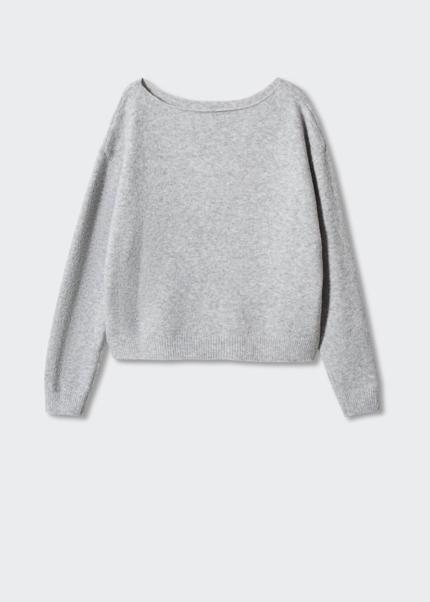 Boat-neck knitted sweater -  Women | Mango United Kingdom | MANGO (UK)