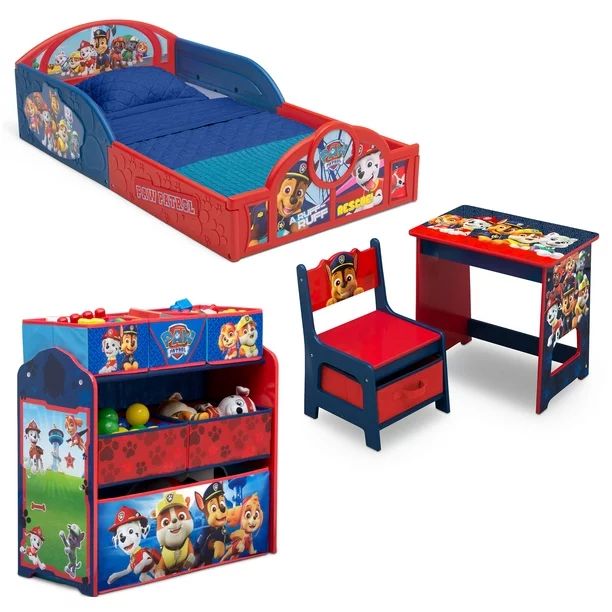 Nick Jr. PAW Patrol 4-Piece Room-in-a-Box Bedroom Set by Delta Children - Includes Sleep & Play T... | Walmart (US)