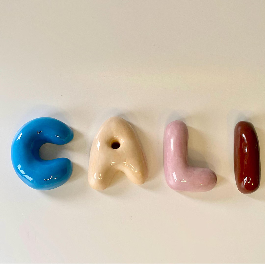 Ceramic Letters - Personalized Ceramic Colorful Alphabet-ceramic Bubble Letters - Etsy | Etsy (US)