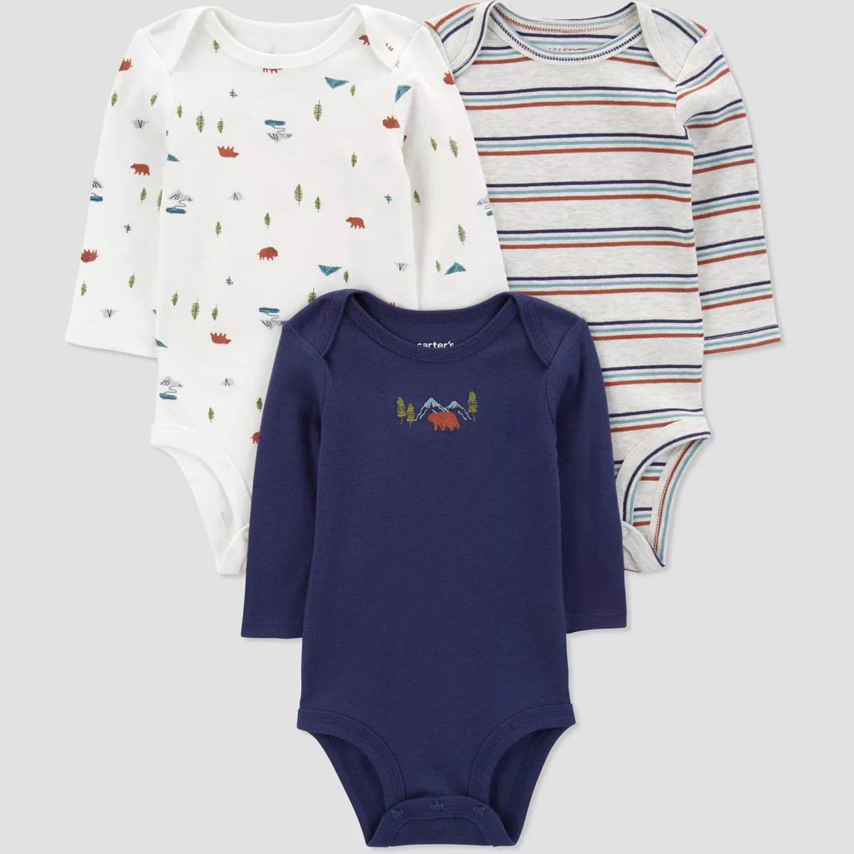 Carter's Just One You® Baby Boys' 3pk Long Sleeve Bodysuit | Target