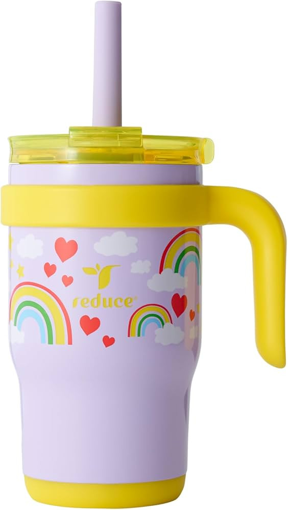 REDUCE 14 Oz Coldee Kids Tumbler with Lid and Straw - Coldee Insulated Travel Mug - Spill-Proof, ... | Amazon (US)
