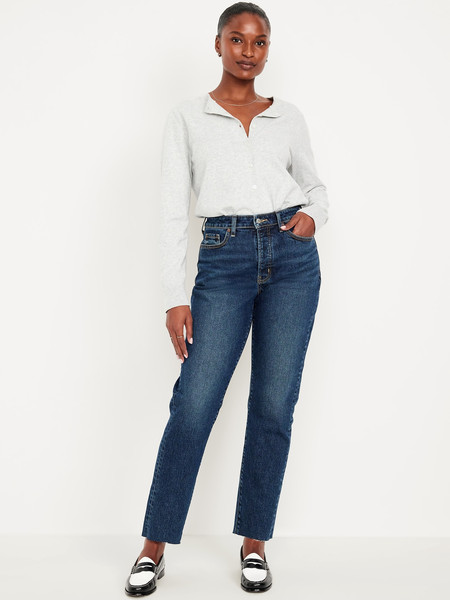 Curvy High-Waisted OG Straight Ankle Jeans | Old Navy | Old Navy (US)