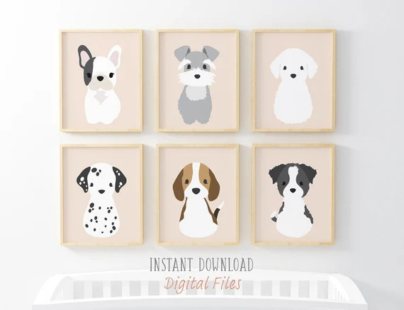 nursery print dogs | Etsy (US)