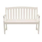 Decor Therapy Marley 2-Seat Outdoor Bench, White | Amazon (US)