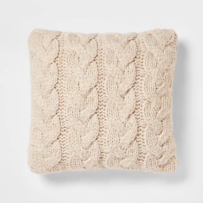 Chunky Cable Knit Throw Pillow - Threshold™ | Target