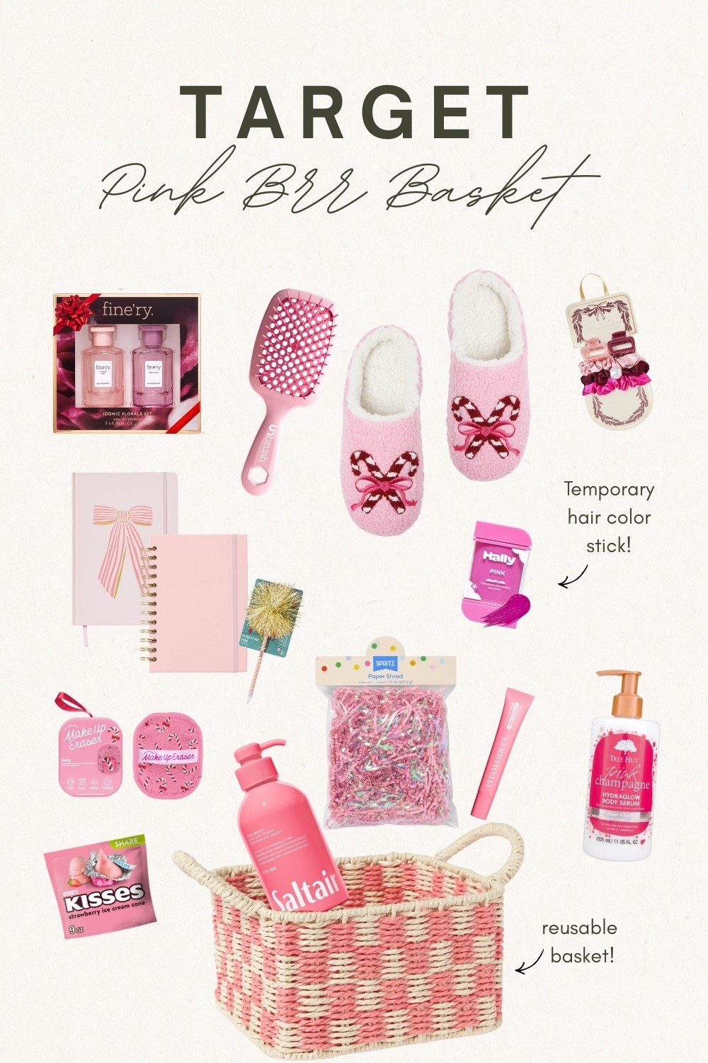 🎀 Pink BRR Basket Gift Idea for Girls & Women 💗❄️

This cozy pink BRR basket is such a fun and thoughtful gift for preteen girls, teen girls, sisters, best friends, and anyone who loves cute, cozy finds. Everything coordinates beautifully and has amazing reviews online.

🧺 Reusable storage basket that works for bedrooms, bathrooms, or desks
🎀 Trending Unbrush hair brush everyone loves
💄 New lip balms perfect for winter lips
🌸 Finery perfume gift set for a soft, everyday scent
📓 Pink bow notebook for journaling or notes
✨ Sparkle pom pen in pink and gold
🎁 Plus lots more cozy, giftable pink accessories

Perfect for BRR baskets, Christmas gifts, winter care packages, birthday gifts, or just because. Cute, practical, and so easy to gift. These kinds of sets always sell out fast.

🔍 BRR basket ideas, pink gift basket, gifts for her, gifts for teen girls, gifts for preteen girls, winter gift ideas, cozy gifts, self care gifts, beauty gift ideas, stocking stuffer ideas, holiday gift guide, Christmas gifts for girls, best friend gifts, sister gifts, affordable gift ideas, trending gifts, aesthetic gifts, pink aesthetic, winter essentials, gift basket ideas

#LTKHoliday #LTKBeauty #LTKGiftGuide