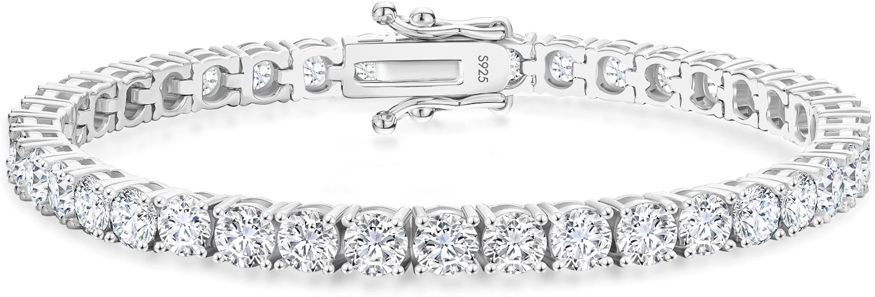 KRKC&CO Lab-Grown Moissanite Tennis Bracelet Women, Luxury Anniversary Wedding Bridal Gift for Wi... | Amazon (US)