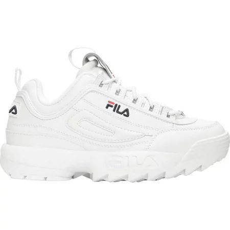 Women s Fila Disruptor II Premium Sneaker White/Navy/Red 9.5 M | Walmart (US)