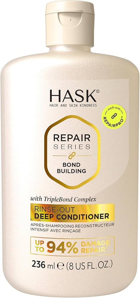 HASK Bond Building Rinse-Out Deep Conditioner with Triple Bond Complex & Argan Oil, Repairs Damag... | Amazon (US)