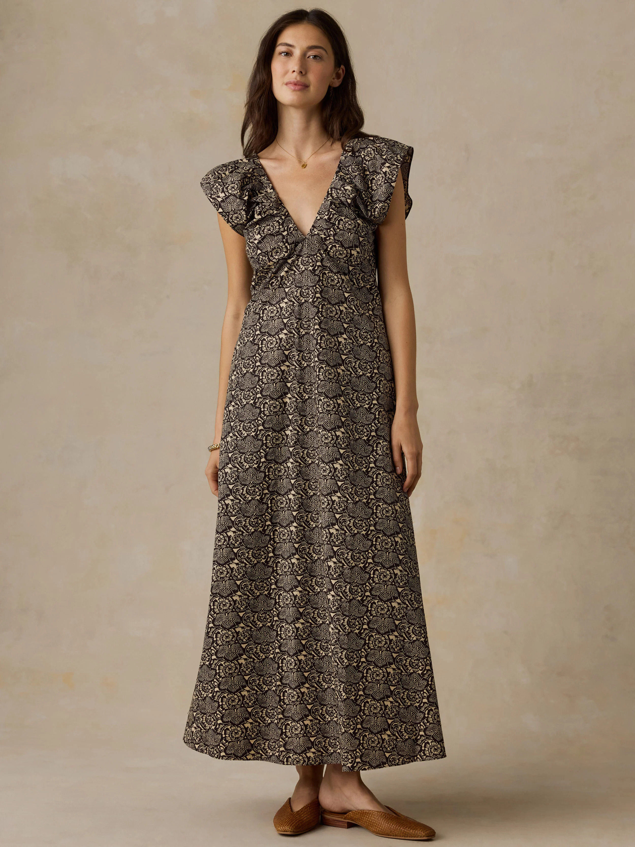 Coastal Poplin Noa Dress - Night Bloom | Faherty
