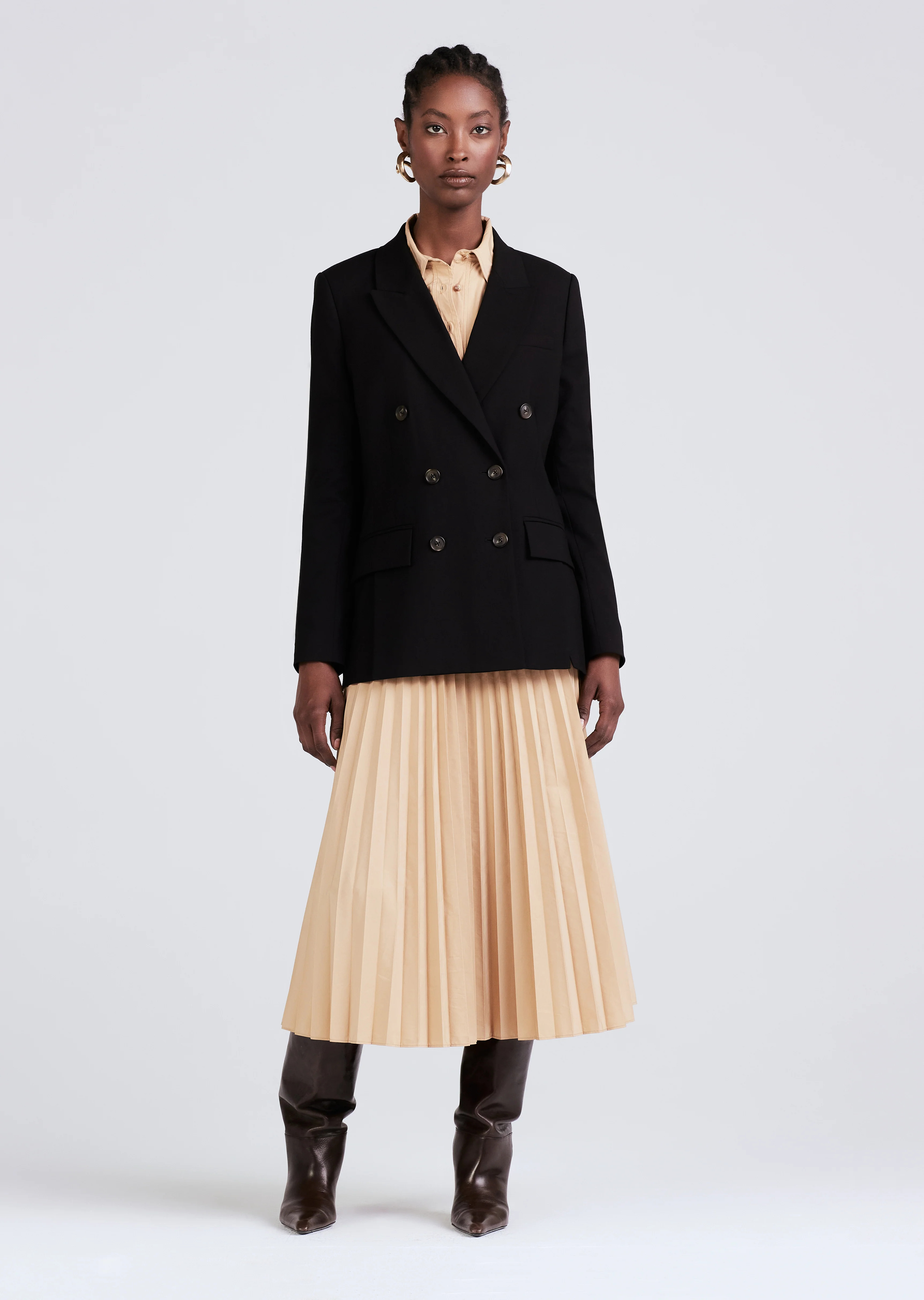 Sandra Double Breasted Slit Blazer | Derek Lam 10 Crosby | Derek Lam