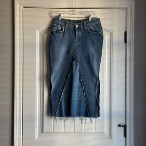 Reworked Denim Midi Skirt | Poshmark
