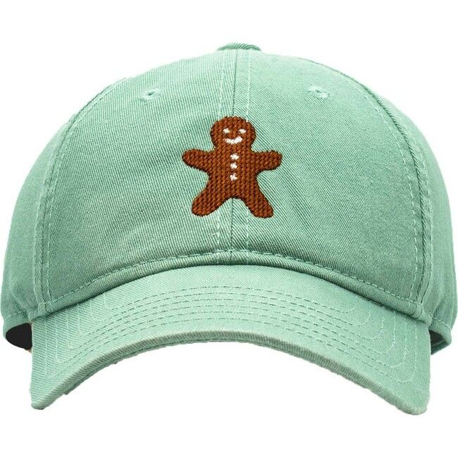 Gingerbread Man Baseball Hat, Mint | Maisonette