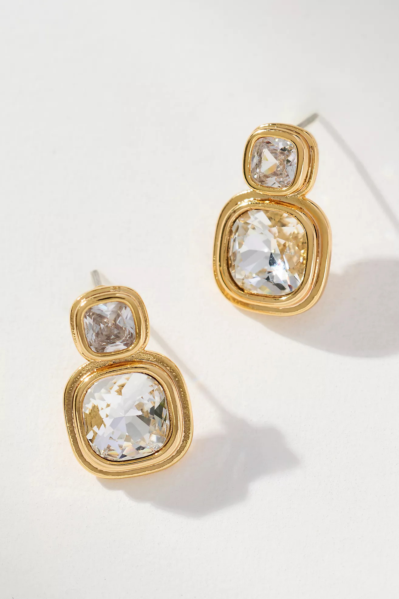 Stacked Crystal Drop Earrings | Anthropologie (US)