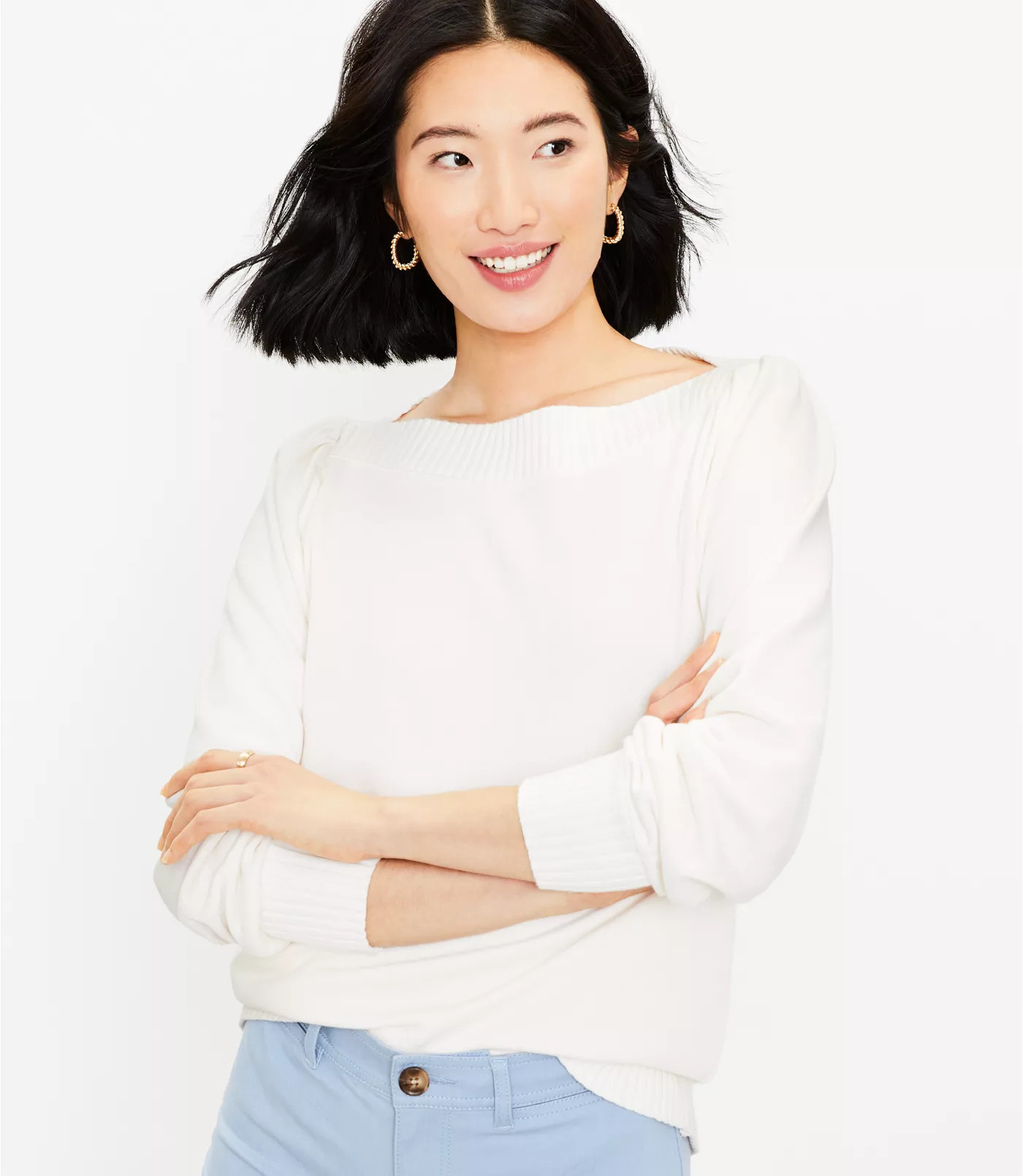 Boatneck Sweatshirt | LOFT